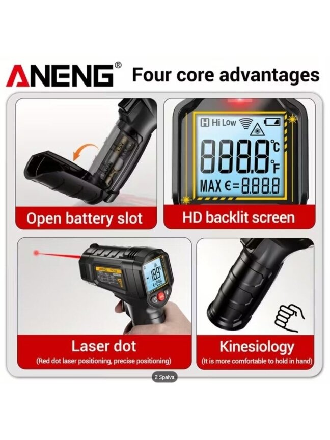 ANENG TH202 Non-Contact Thermometer – Hygrometer with LCD Display 5