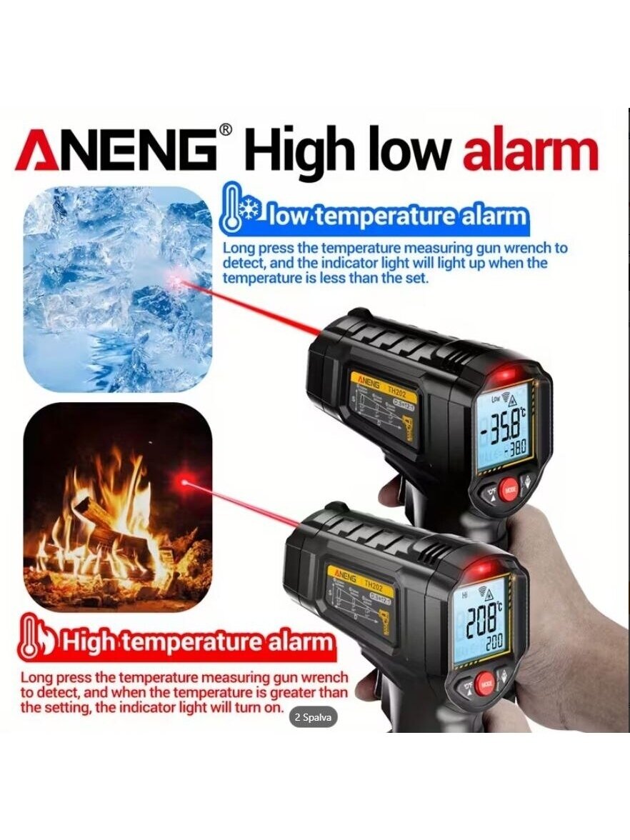 ANENG TH202 Non-Contact Thermometer – Hygrometer with LCD Display 6