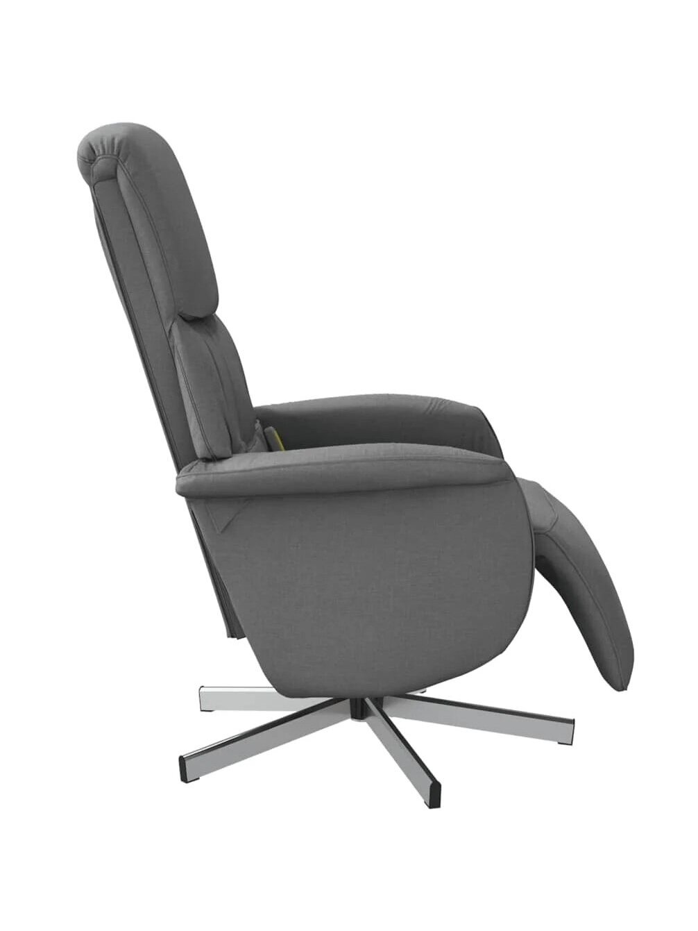Reclining Massage Chair with Footrest, Dark Grey, Fabric 4