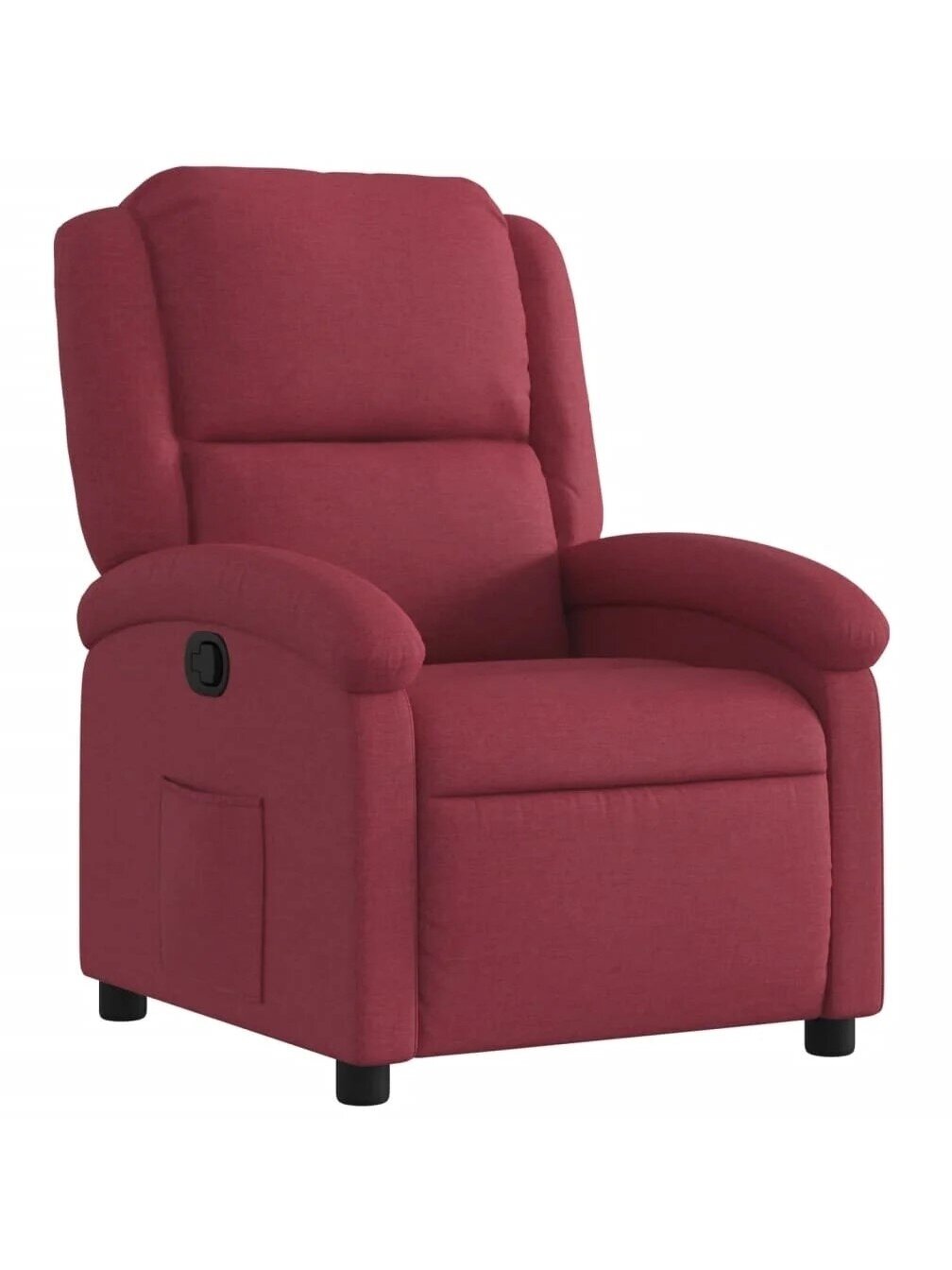 Reclining armchair, wine red color, fabric 1 Reclining armchair, wine red color, fabric 1