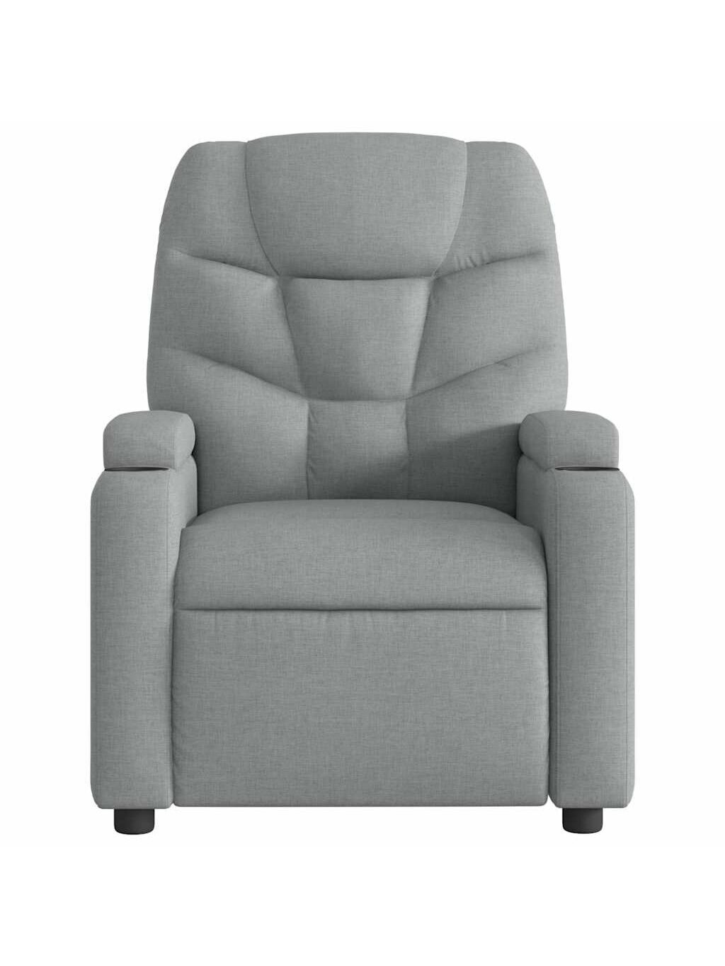 Atlošiamas krėslas, šviesiai pilkos spalvos, audinys 2