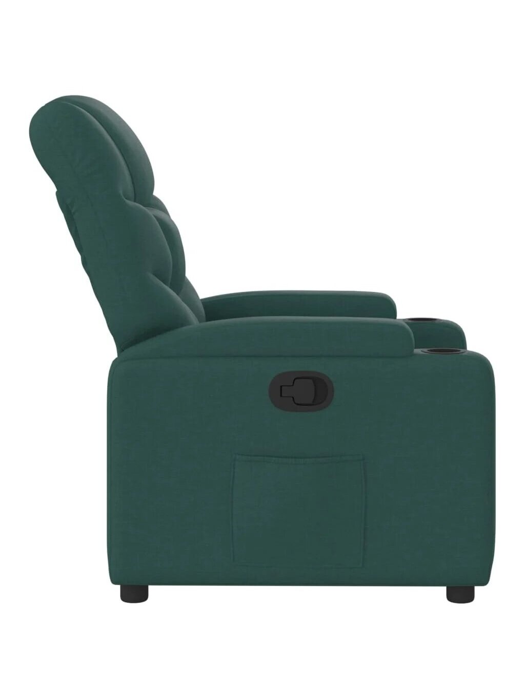 Reclining armchair, dark green color, fabric 3 Reclining armchair, dark green color, fabric 3