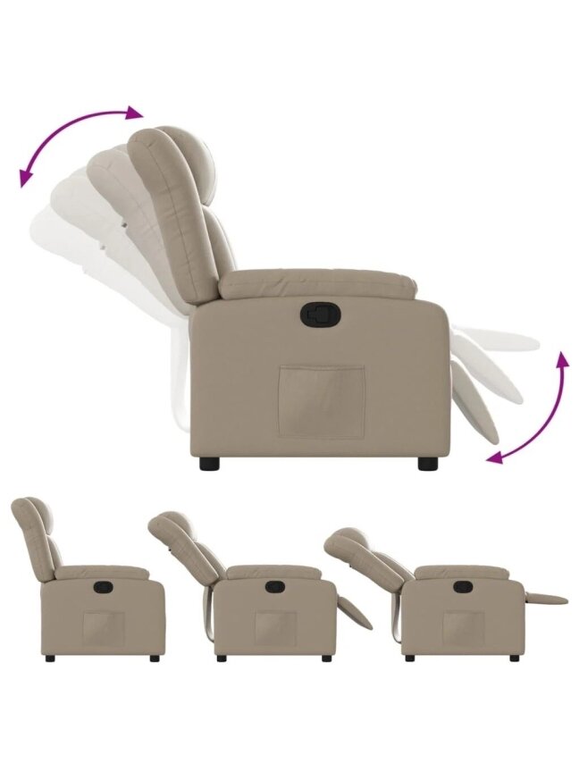 Recliner chair, cappuccino color, faux leather 3 Recliner chair, cappuccino color, faux leather 3