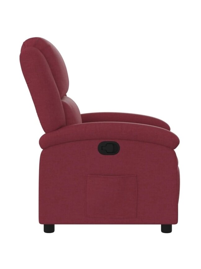 Reclining armchair, wine red color, fabric 3 Reclining armchair, wine red color, fabric 3