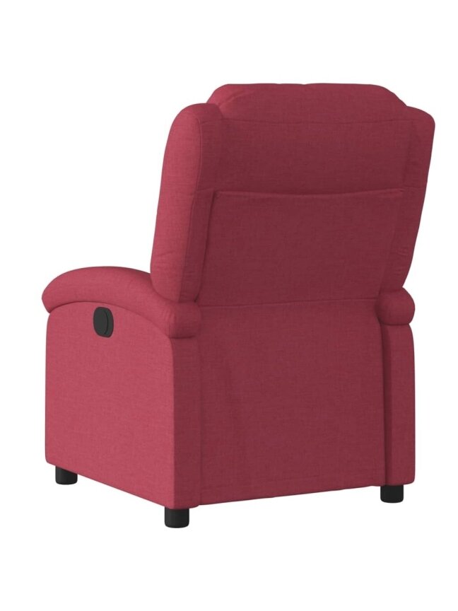 Reclining armchair, wine red color, fabric 4 Reclining armchair, wine red color, fabric 4