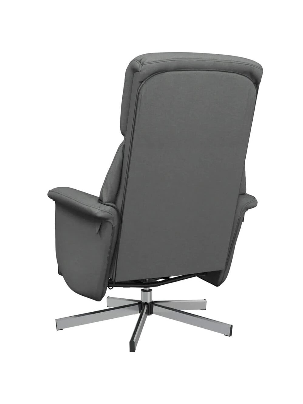 Reclining Massage Chair with Footrest, Dark Grey, Fabric 5