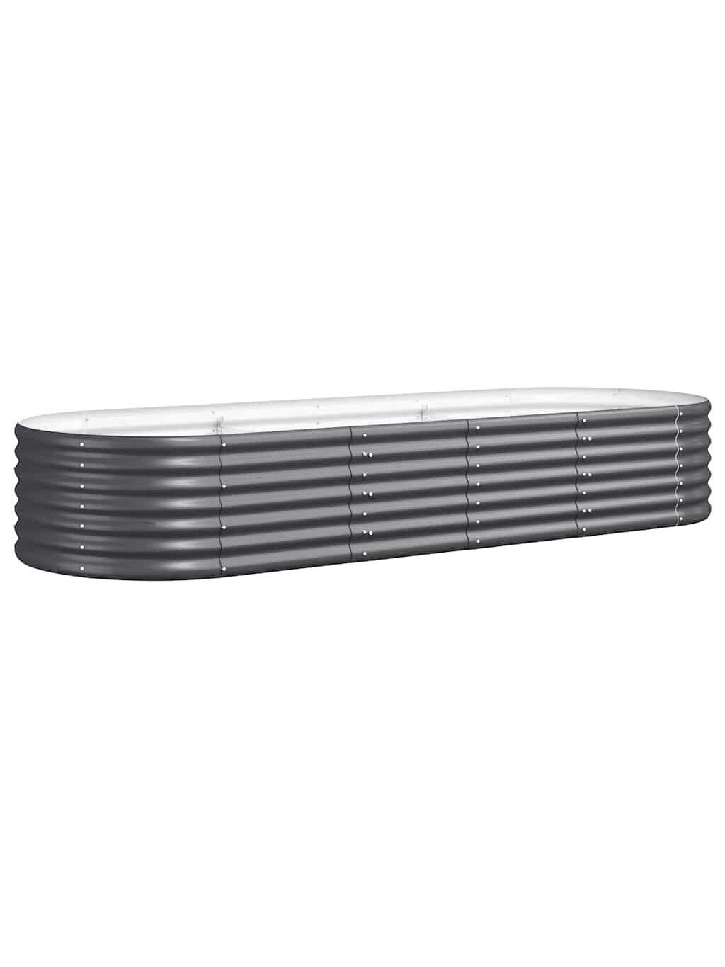 Raised Garden Bed, Anthracite, 229 × 80 × 36 cm, Galvanized Steel. 1 Raised Garden Bed, Anthracite, 229 × 80 × 36 cm, Galvanized Steel. 1