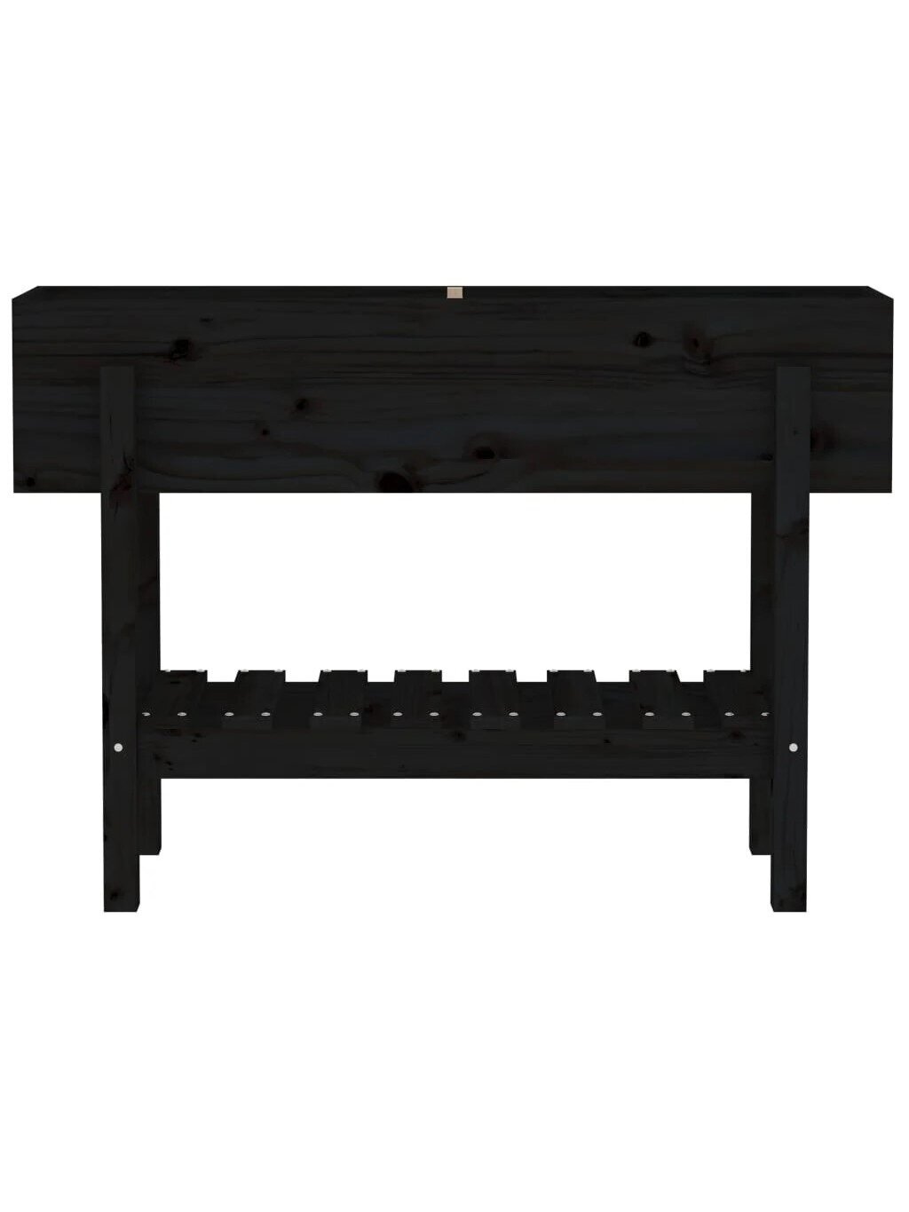Tall garden bed, black, 101 × 30 × 69 cm, solid pine 3