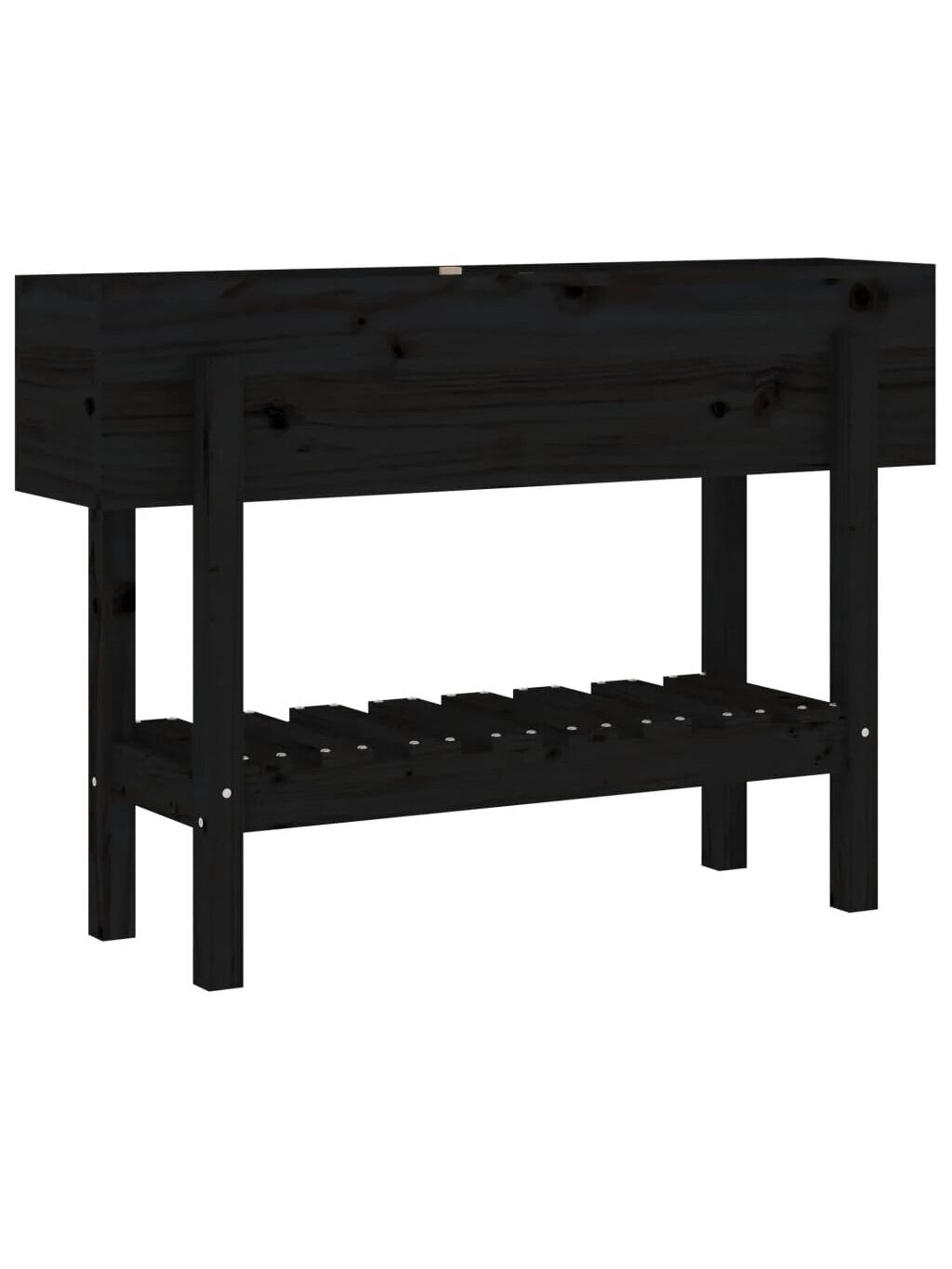 Tall garden bed, black, 101 × 30 × 69 cm, solid pine 5