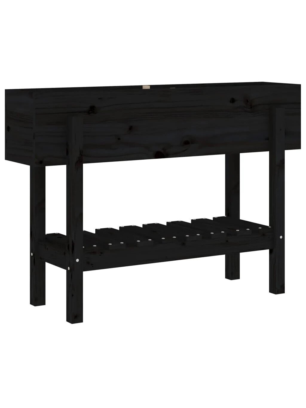 Tall garden bed, black, 101 × 30 × 69 cm, solid pine 2