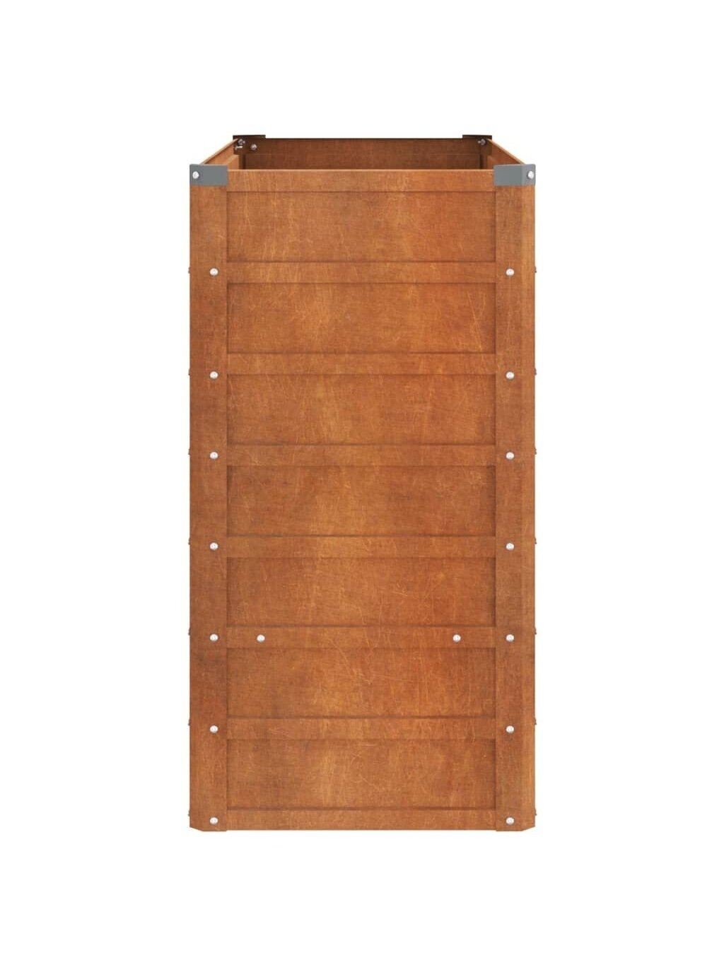 Kõrge aiapeenar, rooste, 100x40x77 cm, Corten teras 3