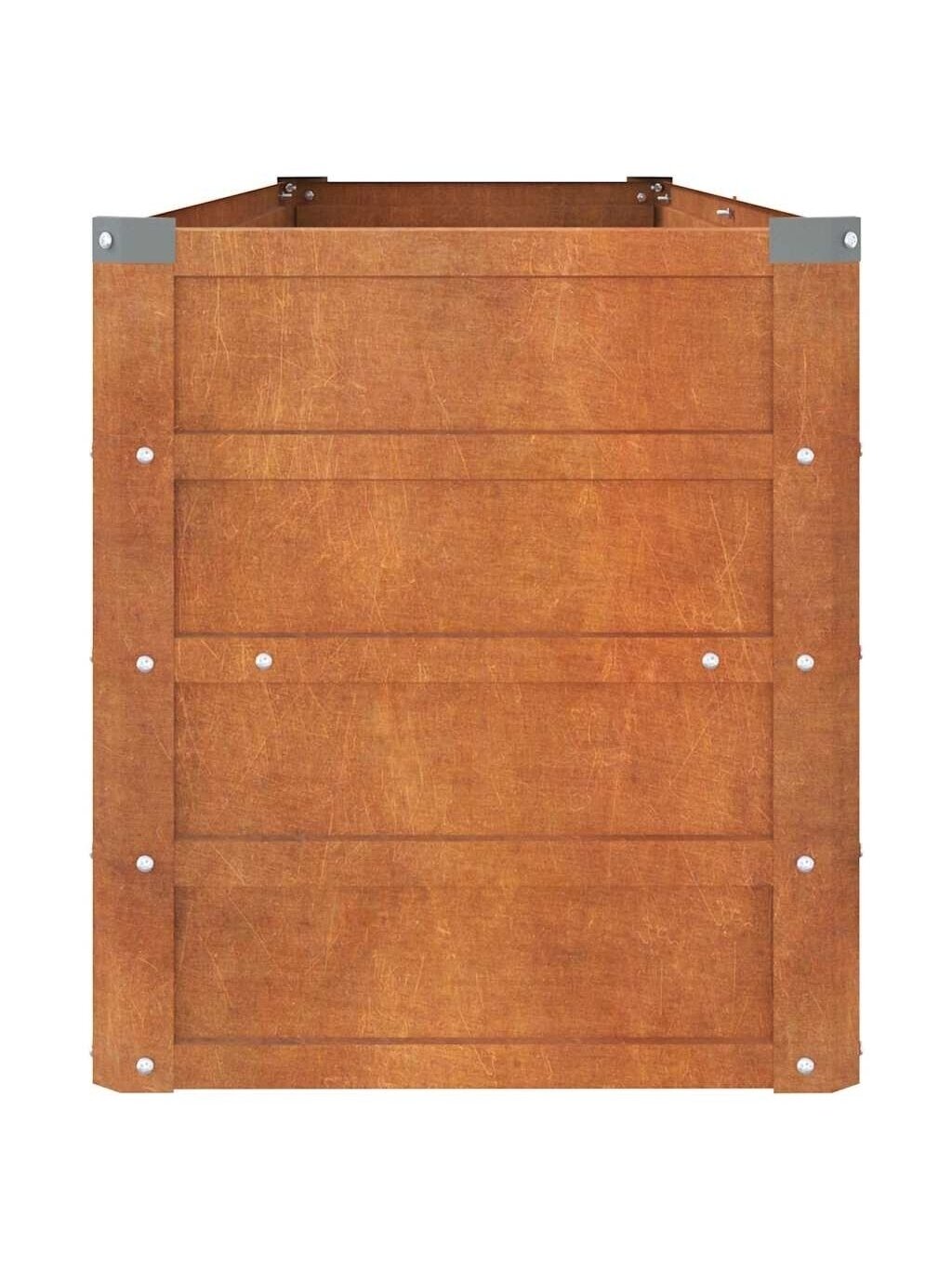 Высокая грядка, цвет ржавчины, 160x40x45 см, сталь Corten 4