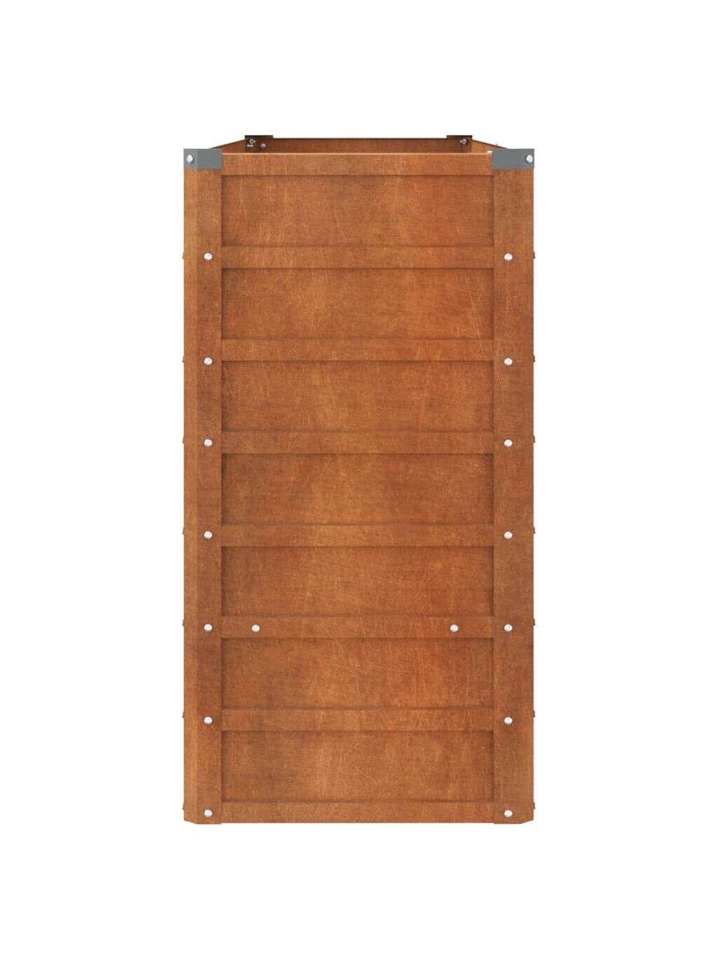 Kõrge aiapeenar, roostetav, 160x40x77 cm, Corten teras 4