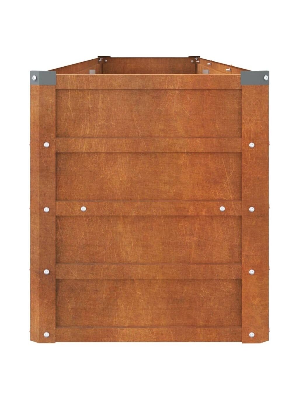 Aukštas sodo lovelis, rūdžių, 240x40x45cm, Corten plienas 4