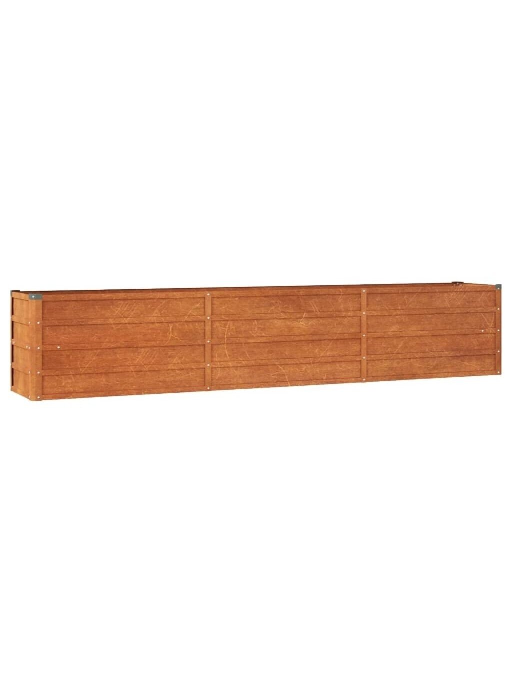 Aukštas sodo lovelis, rūdžių, 240x40x45cm, Corten plienas 2
