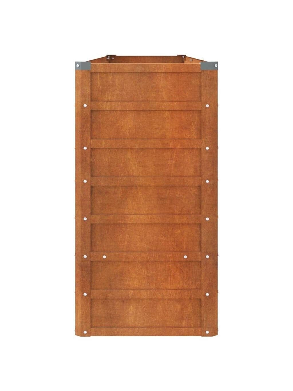 Kõrge aiapeenar, roostekarva, 240x40x77 cm, Corten-teras 2