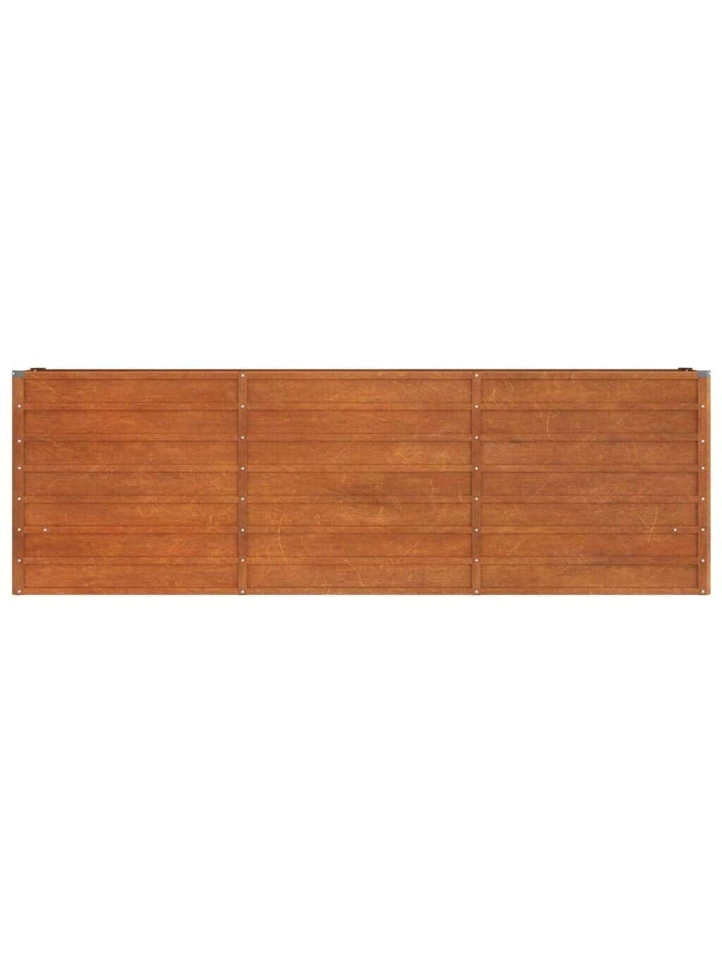 Kõrge aiapeenar, roostekarva, 240x40x77 cm, Corten-teras 3
