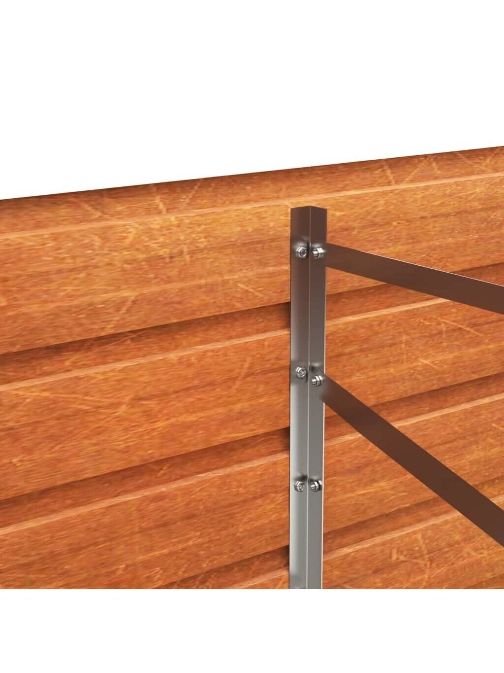 Wysoka grządka ogrodowa, kolor rdzy, 480x80x45 cm, stal Corten 3