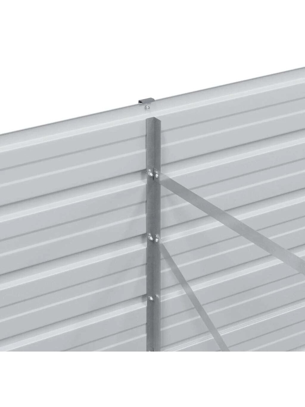 Augsts dārza dobis, sudraba, 160 × 80 × 77 cm, tērauds 10
