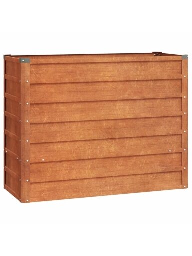 Aukštas sodo lovelis, rūdžių, 100x40x77cm, Corten plienas
