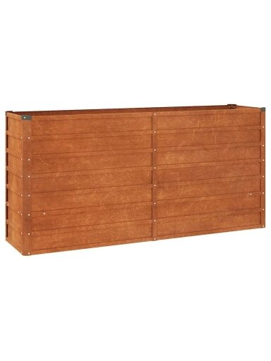 Aukštas sodo lovelis, rūdžių, 160x40x77cm, Corten plienas Aukštas sodo lovelis, rūdžių, 160x40x77cm, Corten plienas