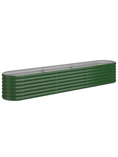Raised Garden Bed, Green, 224 × 40 × 36 cm, Steel