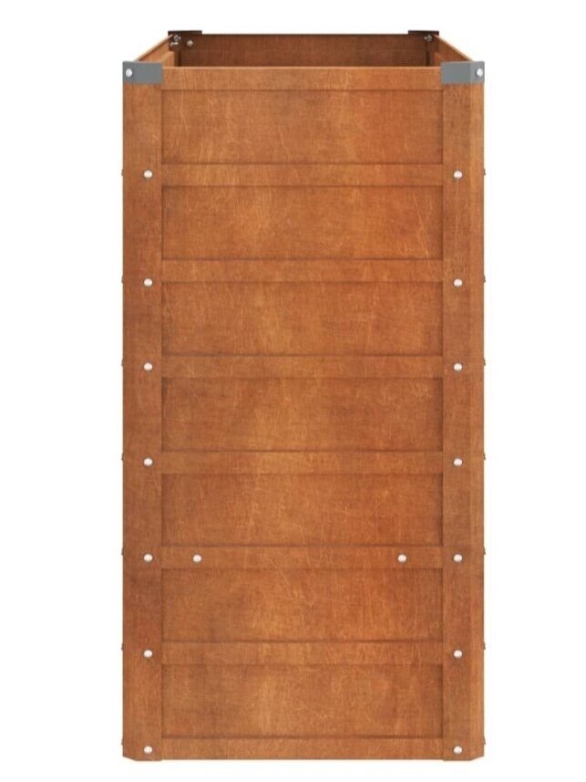 Kõrge aiapeenar, rooste, 100x40x77 cm, Corten teras 6