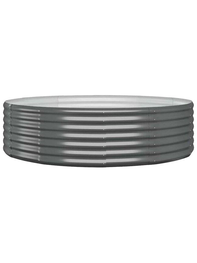 Tall Garden Bed, Anthracite, 140x140x36 cm, Galvanized Steel 1 Tall Garden Bed, Anthracite, 140x140x36 cm, Galvanized Steel 1