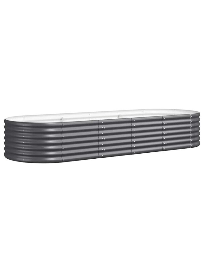 Raised Garden Bed, Anthracite, 229 × 80 × 36 cm, Galvanized Steel. 1 Raised Garden Bed, Anthracite, 229 × 80 × 36 cm, Galvanized Steel. 1