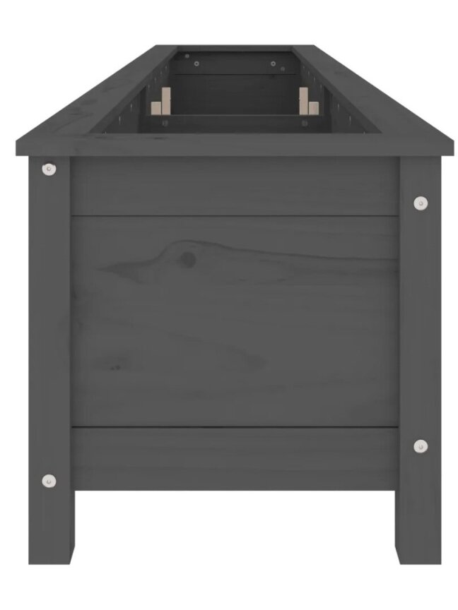 Raised garden bed, grey, 199.5 × 40 × 39 cm, solid pine wood 3 Raised garden bed, grey, 199.5 × 40 × 39 cm, solid pine wood 3