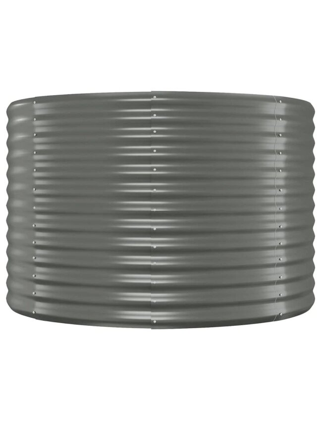 Tall garden bed, grey, 249x100x68 cm, galvanized steel 2