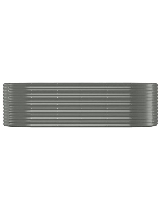 Tall garden bed, grey, 249x100x68 cm, galvanized steel 3