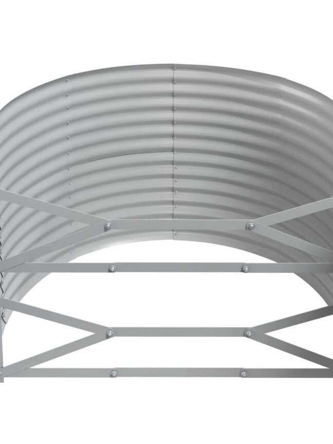 Tall garden bed, grey, 249x100x68 cm, galvanized steel 4