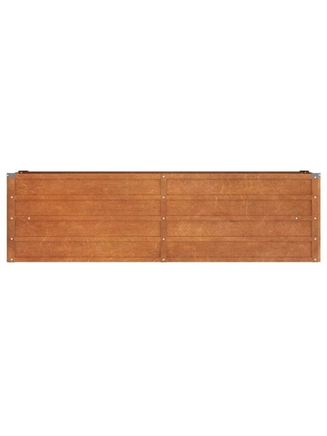Высокая грядка, цвет ржавчины, 160x40x45 см, сталь Corten 3