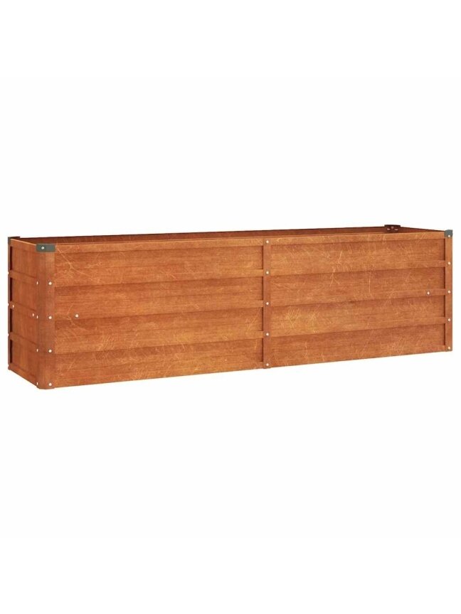 Высокая грядка, цвет ржавчины, 160x40x45 см, сталь Corten 1