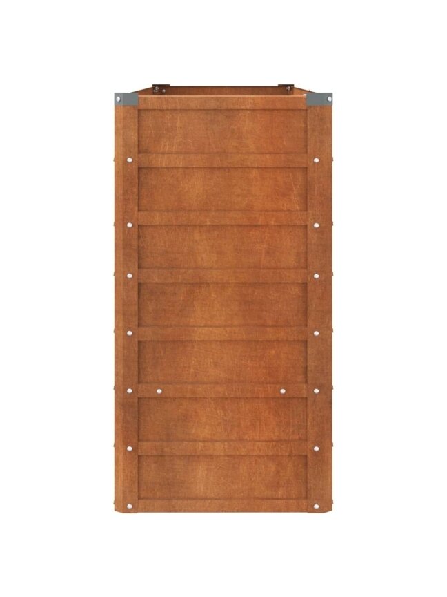 Kõrge aiapeenar, roostetav, 160x40x77 cm, Corten teras 4