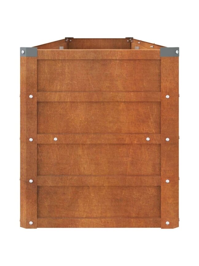 Aukštas sodo lovelis, rūdžių, 240x40x45cm, Corten plienas 4