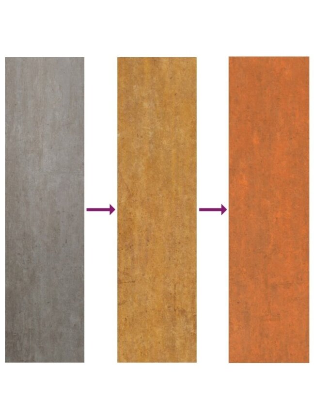 Aukštas sodo lovelis, rūdžių, 240x40x45cm, Corten plienas 5