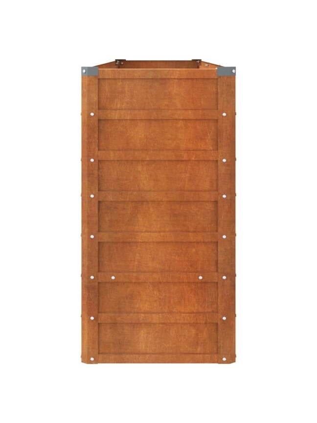 Kõrge aiapeenar, roostekarva, 240x40x77 cm, Corten-teras 2
