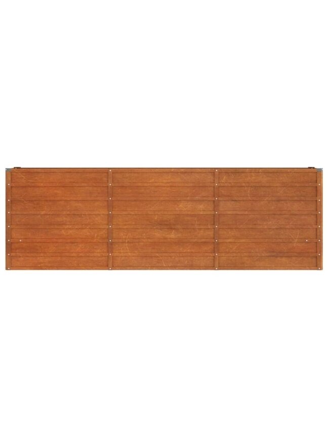 Kõrge aiapeenar, roostekarva, 240x40x77 cm, Corten-teras 3