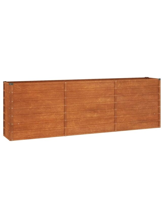 Kõrge aiapeenar, roostekarva, 240x40x77 cm, Corten-teras 1