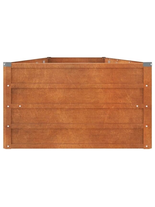 Augsta dārza dobe, rūsas krāsa, 320x80x45 cm, Corten tērauds 4