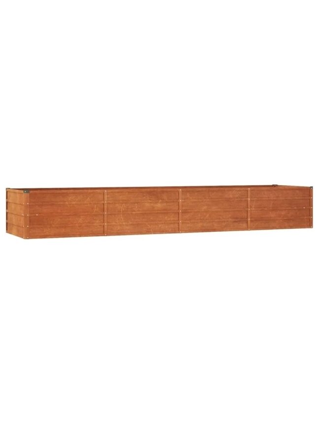 Augsta dārza dobe, rūsas krāsa, 320x80x45 cm, Corten tērauds 1