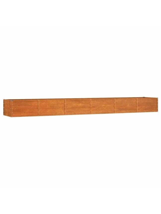 Wysoka grządka ogrodowa, kolor rdzy, 480x80x45 cm, stal Corten 1