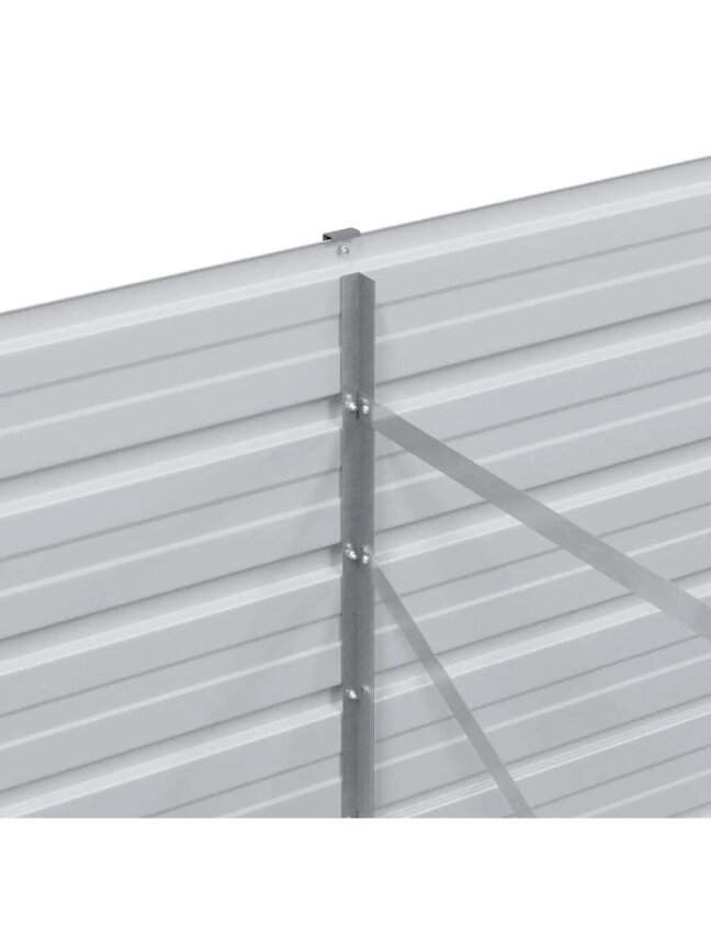 Augsts dārza dobis, sudraba, 160 × 80 × 77 cm, tērauds 10