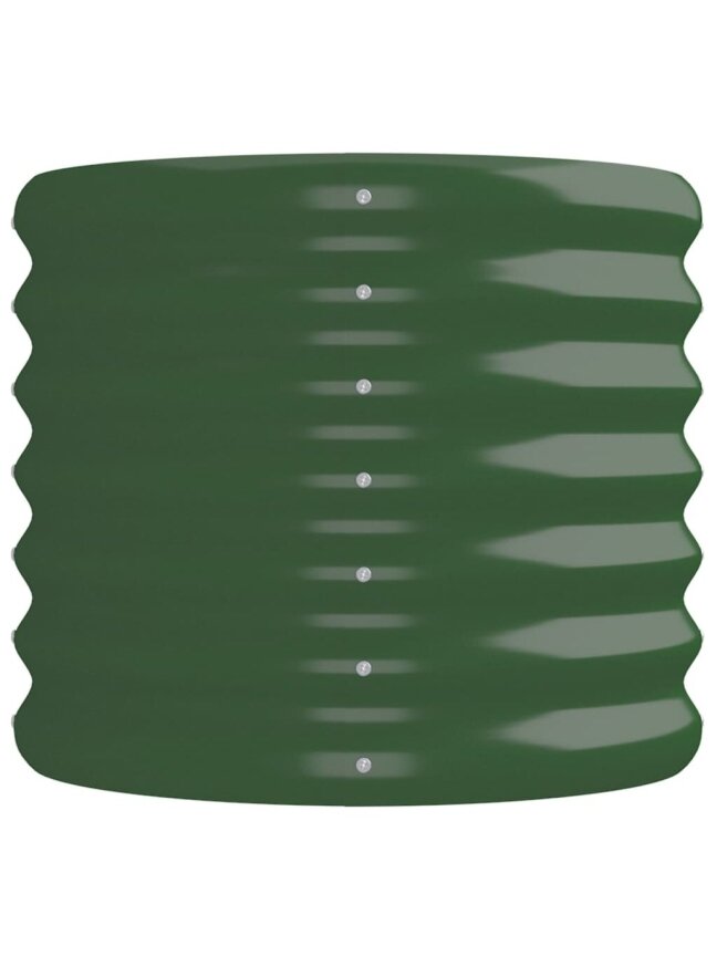 Kõrge aiapeenar, roheline, 224 × 40 × 36 cm, teras 3