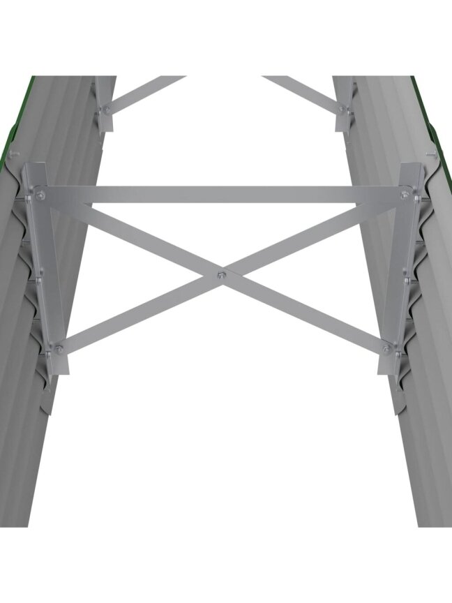 Kõrge aiapeenar, roheline, 224 × 40 × 36 cm, teras 4
