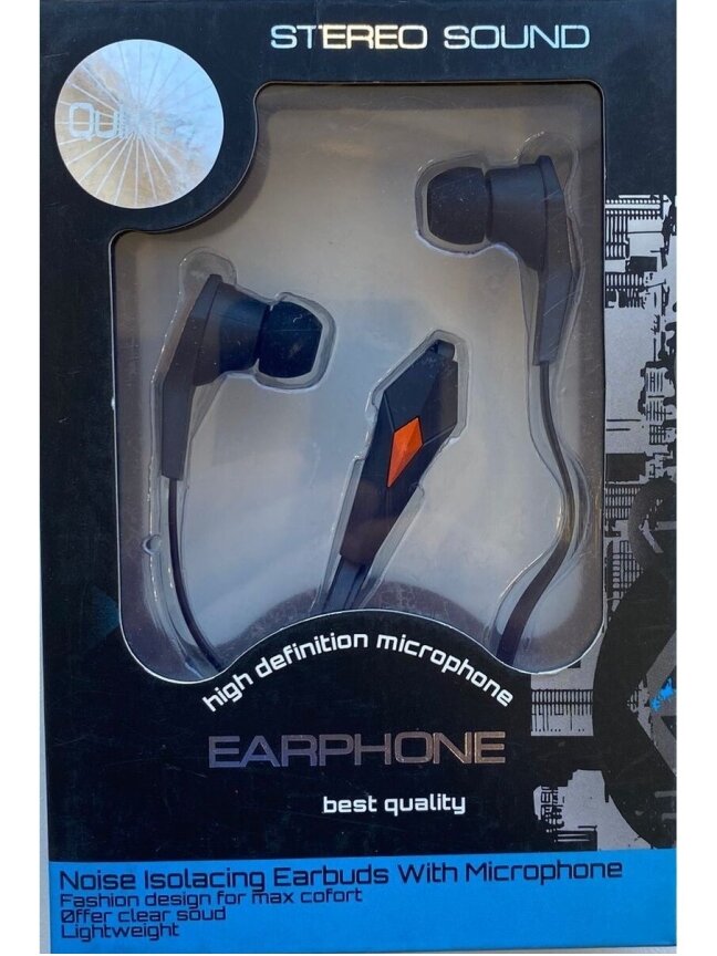 Headphones with microphone – orange