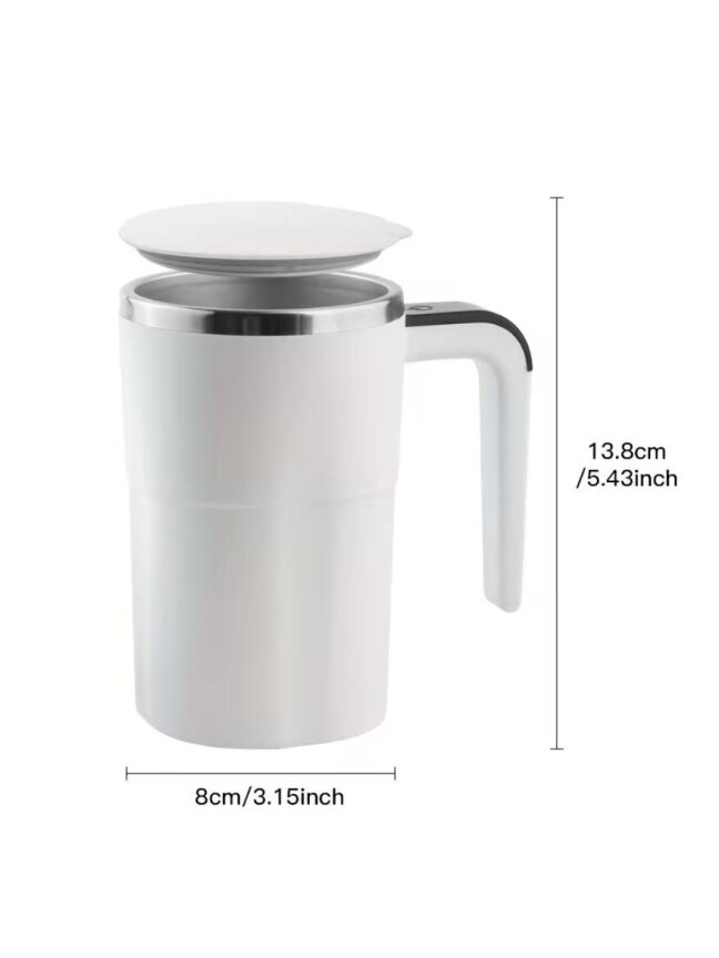 Automatic self-stirring coffee mug with temperature display 1
