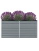 Tall garden bed, gray color, 160x80x77 cm, steel